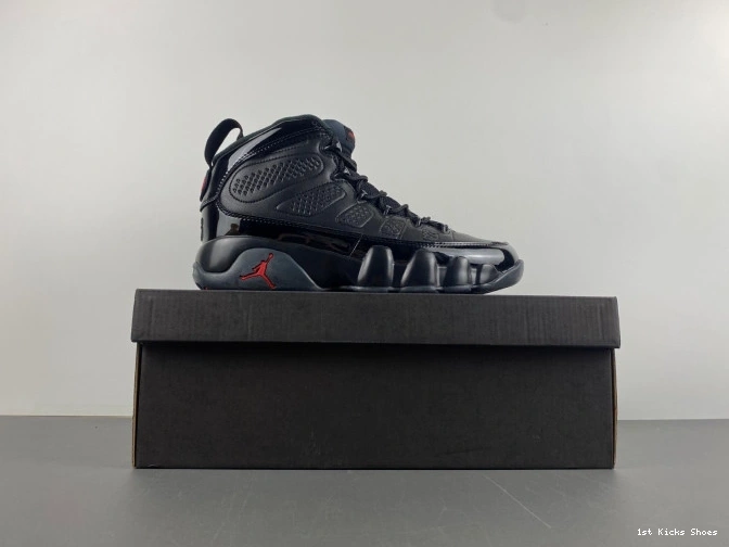 1st Kicks 302370-014 Retro Bred Air Jordan 9 Patent 0709